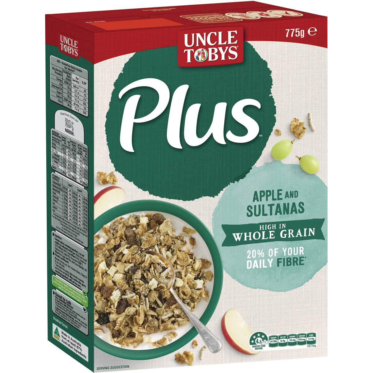 Uncle Tobys Plus Fibre Cereal 700g