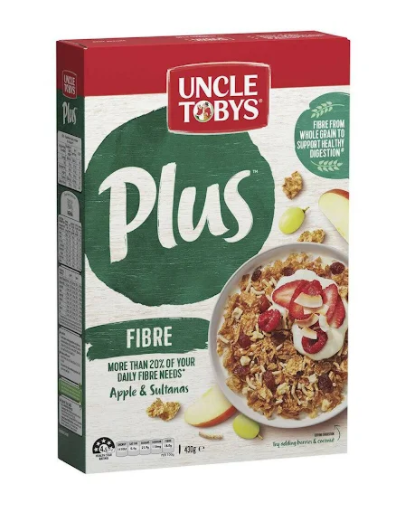 Uncle Tobys Plus Fibre Cereal 430g