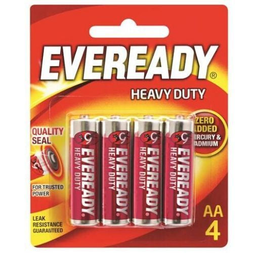 Eveready Heavy Duty AA Batteries 4pk