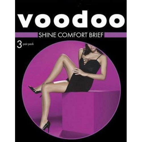 Voodoo Jabou Shine Comfort Brief Pantyhose 3pk