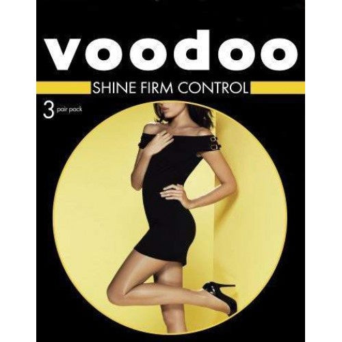 Voodoo Jabou Shine Firm Control Brief Pantyhose 3pk