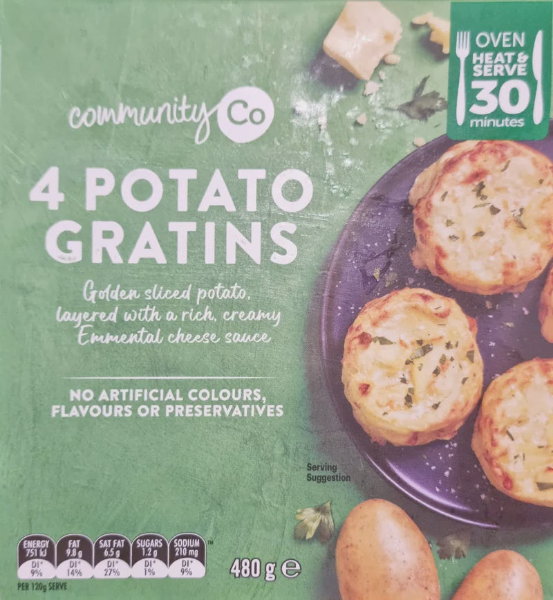 Community Co Potato Gratin 480g 4pk