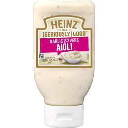 Heinz Seriously Good Garlic Lovers Aioli 295ml