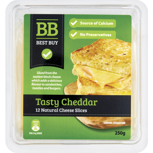 Best Buy Extra Tasty Cheese Slices 250g 12pk