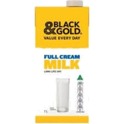 Black & Gold Full Cream Long Life Milk 1l