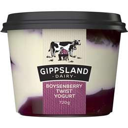 Gippsland Boysenberry Twist Yoghurt 720g