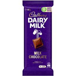 Cadbury Dairy Milk Chocolate Block 180g