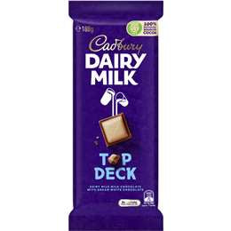 Cadbury Dairy Milk Top Deck Chocolate Block 180g