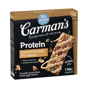 Carmans GF Salted Caramel Nut Butter Protein Bars 5pk 200g