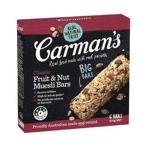 Carmans Classic Fruit Muesli Bars 6pk