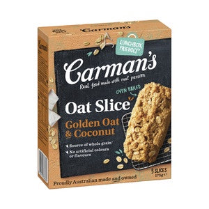 Carmans Golden Oat & Coconut Slice Bars 5pk