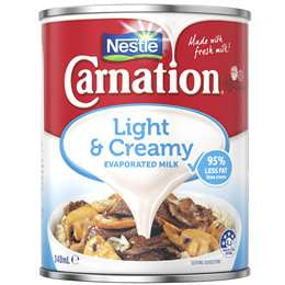 Nestle Light & Creamy Carnation Evaporated Milk 340ml