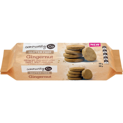 Community Co GF Gingernut Biscuits 180g