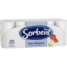 Sorbent Hypo Allergenic Toilet Paper 8pk