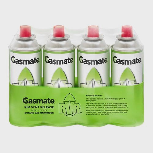 Gasmate Butane Gas Cartridge with Safety Device 220g 4pk