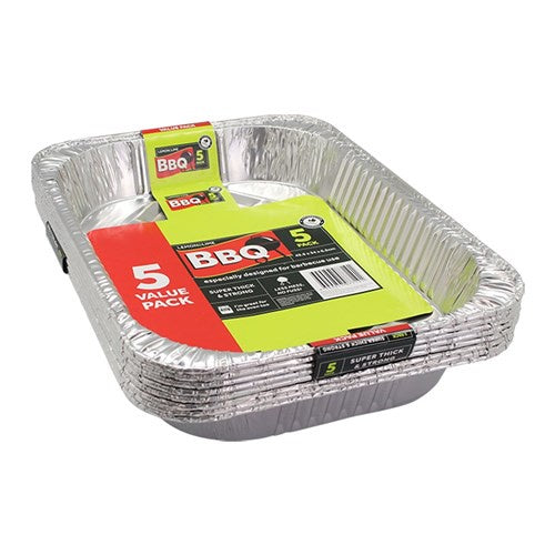 Lemon & Lime Large Foil Tray 45.5x34x6.5cm 5pk