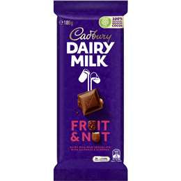 Cadbury Dairy Milk Fruit & Nut 180g