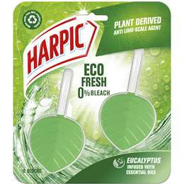 Harpic Eucalyptus Anti Lime Scale Toilet Cleaner 2pk