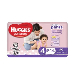 Huggies Nappy Pants Girls Size 4 29pk