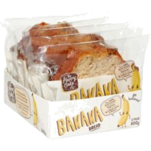 The Happy Cake Banana Bread Slices 500g 5pk