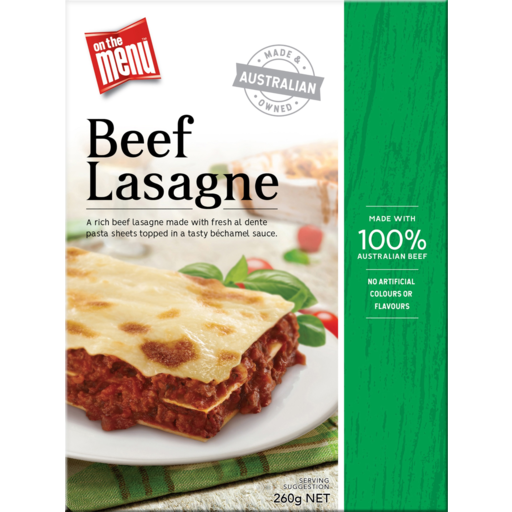 On The Menu Lasagne 260g