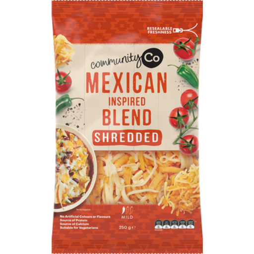 Community Co Mexican Blend Shredded Cheese 250g