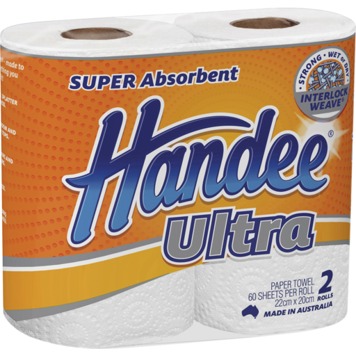 Handee Ultra Paper Towel 60sh 2pk