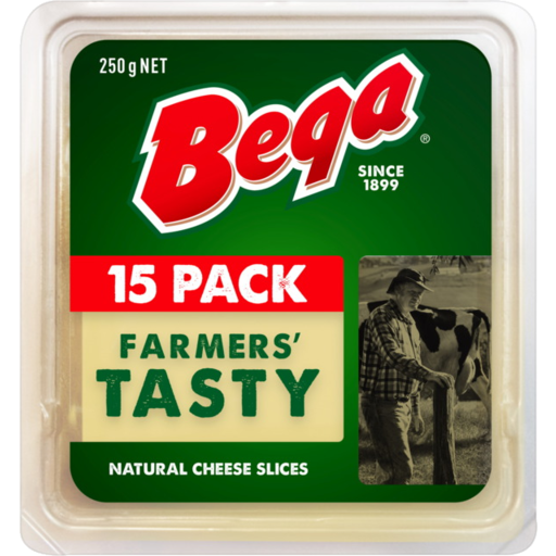 Bega Tasty Cheese Slices 250g 15pk