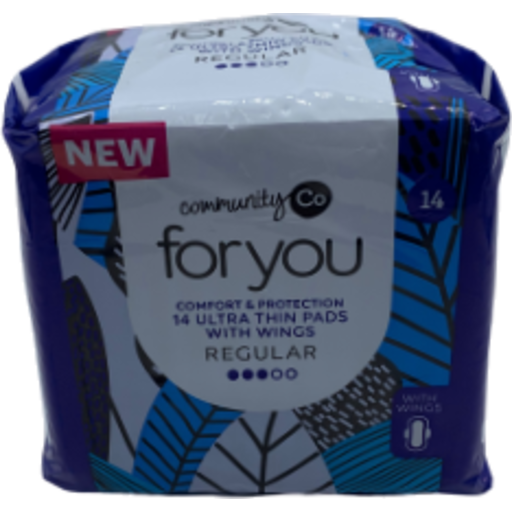 Community Co For You Regular Ultra Thin Pads  14pk