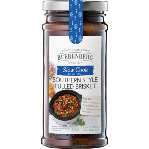 Beerenberg Southern Style Pulled Brisket Slow Cook Meal Base 240ml