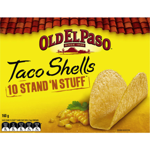 Old El Paso Stand N Stuff Taco Shells 10pk 160g