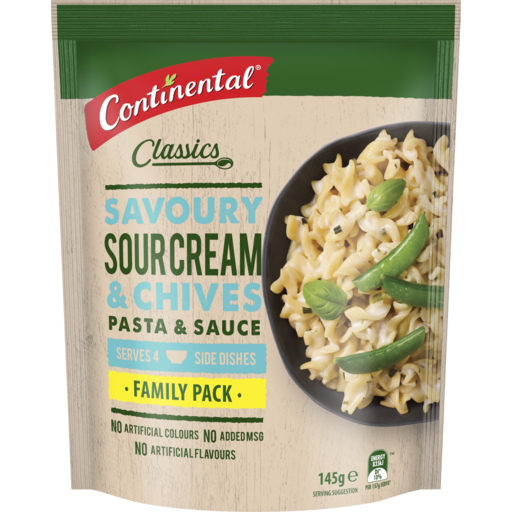 Continental Sour Cream & Chives Pasta & Sauce Value Pack 145g