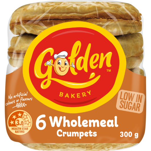 Golden Bakery Wholemeal Crumpets 6pk