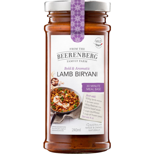 Beerenberg Lamb Biryani Meal Base 240ml