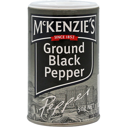 McKenzies Ground Black Pepper 50g