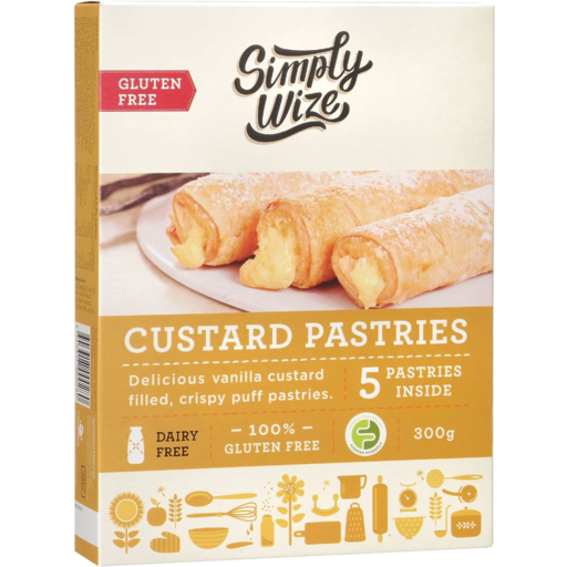 Simply Wize GF Custard Pastries 300g 5pk