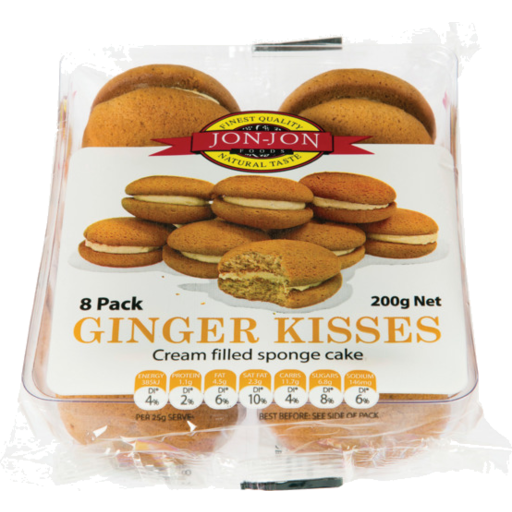 Jon Jon Ginger Kisses 8pk 200g