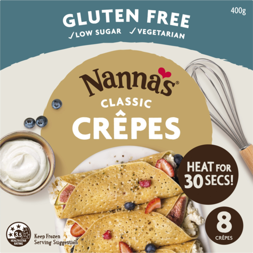 Nannas GF Classic Crepes 400g 8pk