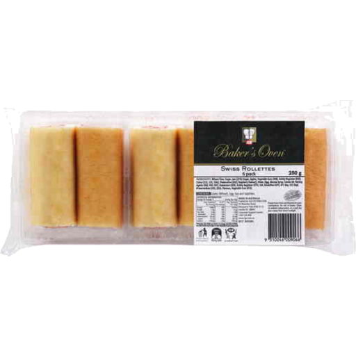 Bakers Oven Jam Rollettes 8pk 250g