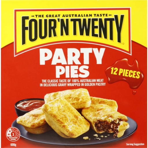 Four N Twenty Party Pies 600g 12pk