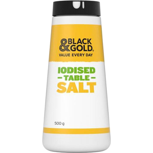 Black & Gold Iodised Table Salt 500g