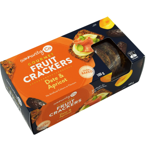 Community Co Date & Apricot Fruit Cracker 100g