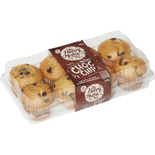 Happy Muffin Mini Choc Chip Cup Cake 8pk