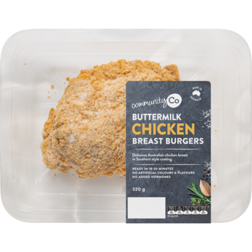 Community Co Buttermilk Chicken Burgers 350g