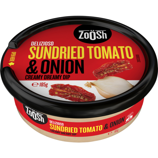 Zoosh Sundried Tomato & Onion Dip 185g