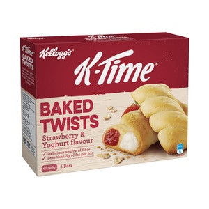 Kelloggs Strawberry & Yoghurt Twist K-Time Snack Bars 185g