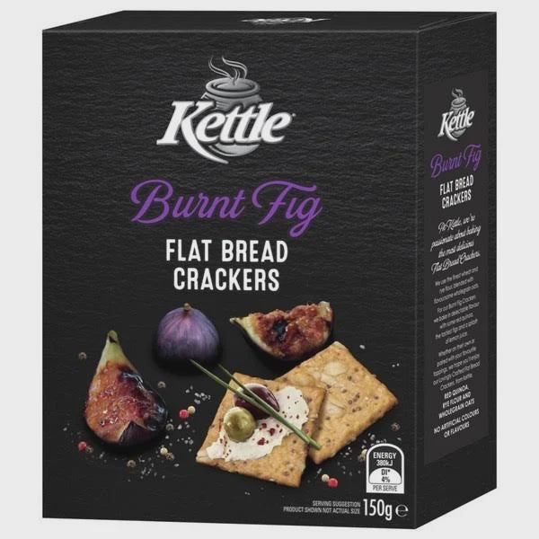 Kettle Burnt Fig Flat Bread Crackers 150g