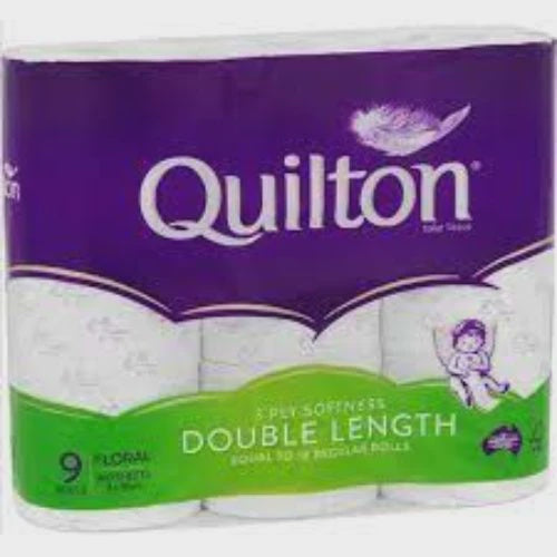 Quilton Double Length Toilet Paper 3ply 9pk