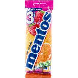 Mentos Fruit Chews 3pk