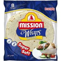 Mission Original Supersoft Wraps 567g 8pk